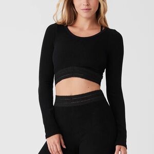 New ALO Seamless Luxe Terry Cuddle Crop top